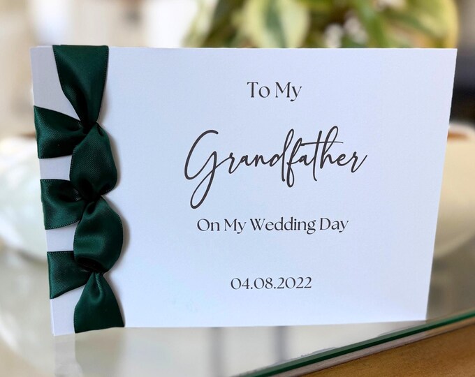 To My Grandfather Wedding Card | Handmade Japanese Binding, Personalized