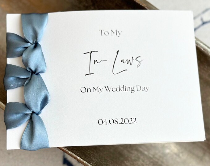 Personalized To My In-Laws Wedding Card | Japanese Ribbon Binding