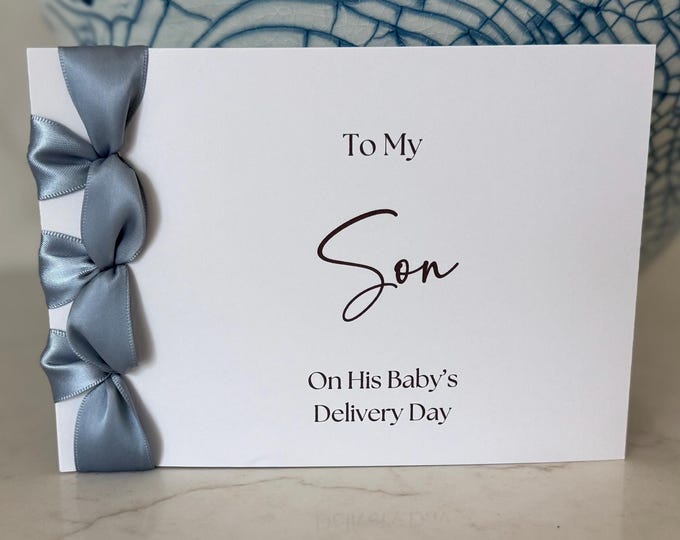 Handmade Congratulations Card: Delivery Day Card, To Son