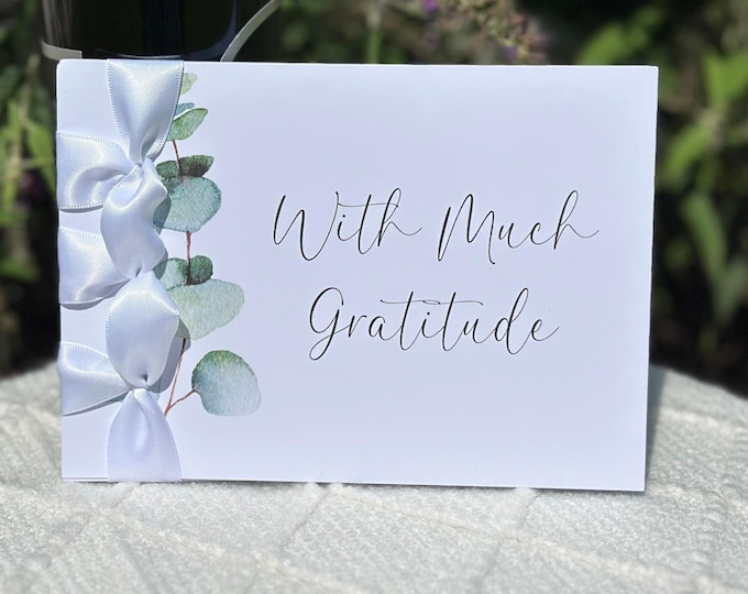 Custom Handmade Thank You Card - Personalized Gift, With Much Gratitude