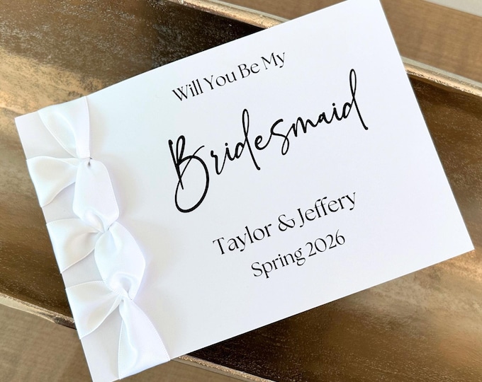 Personalized Bridesmaid Proposal Card | Luxury Handmade Wedding Note