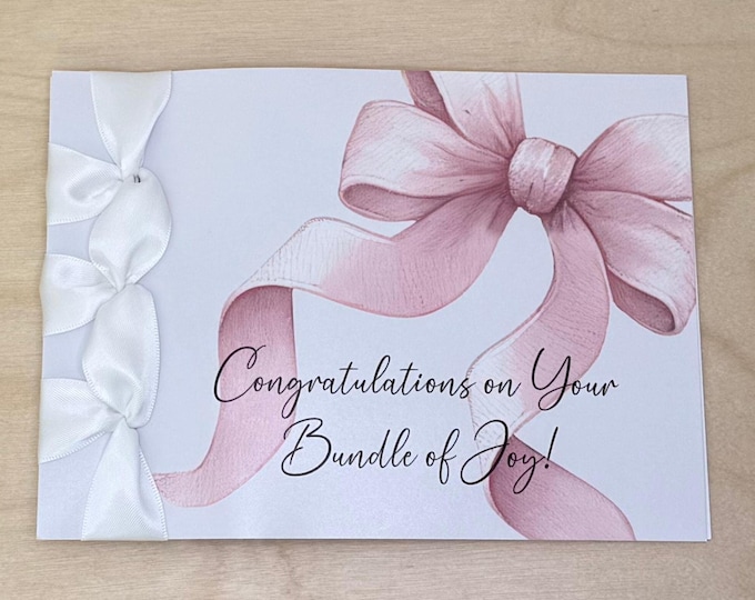 Personalized New Baby Card, Congratulations on birth of a Baby Girl