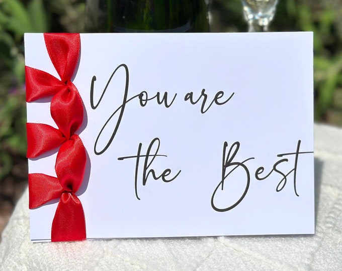 Custom Thank You Card – Japanese Ribbon Binding, Personalized Gift