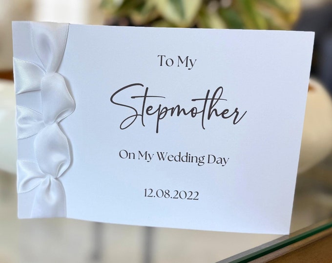 To My Stepmother Wedding Card | Japanese Binding, Personalized