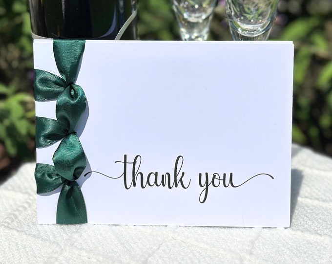 Handmade Thank You Card – Japanese Ribbon Binding, Personalized Gift