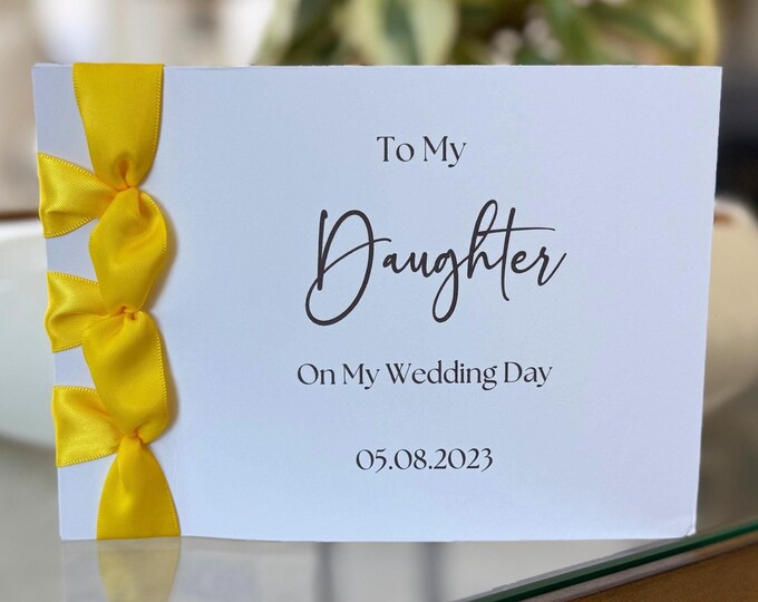 Handmade Wedding Day Card for Daughter | Japanese Ribbon Binding
