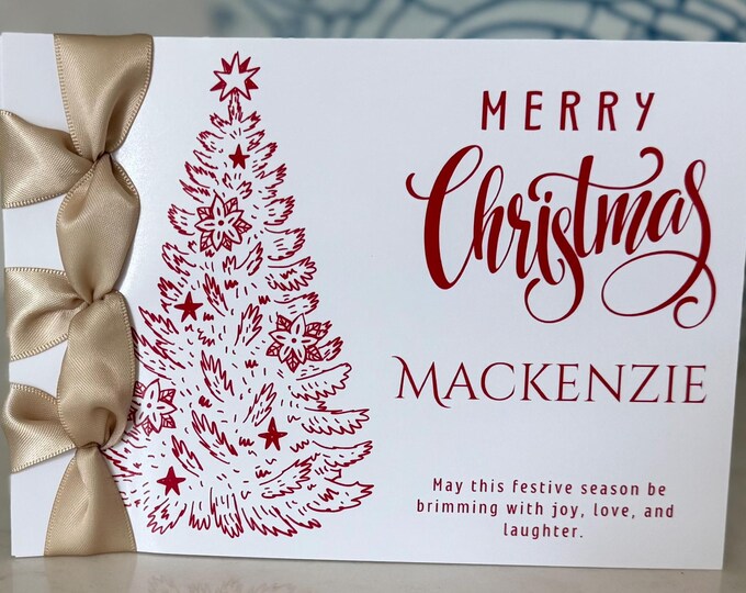 Personalized Christmas Card | Handmade Japanese Bound Holiday Card