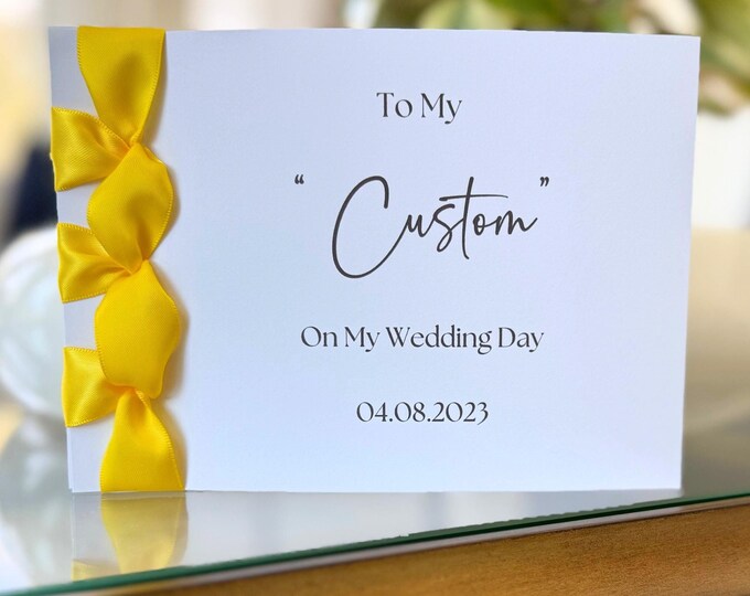 Custom Wedding Card | Japanese Ribbon Binding, Personalized