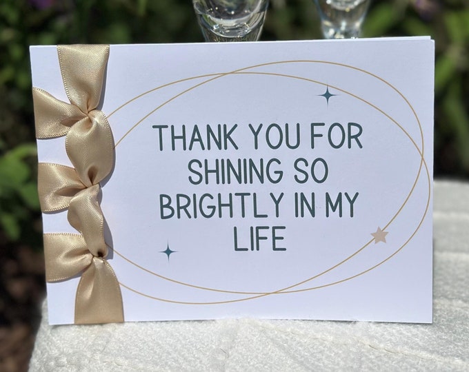 Handmade Thank You Card – Japanese Ribbon Binding, Personalized Gift