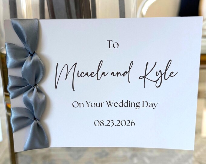 Personalized Wedding Card | Japanese Ribbon Binding, Handmade