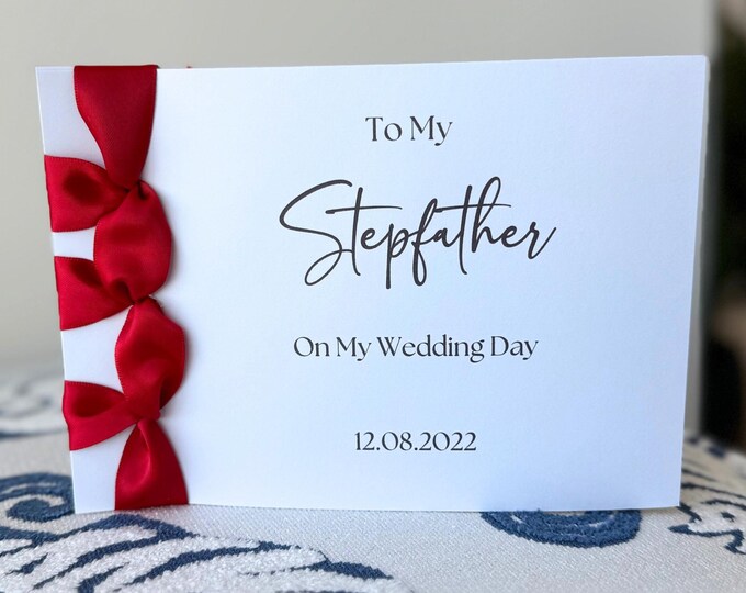 To My Stepfather Wedding Card | Handmade Japanese Binding