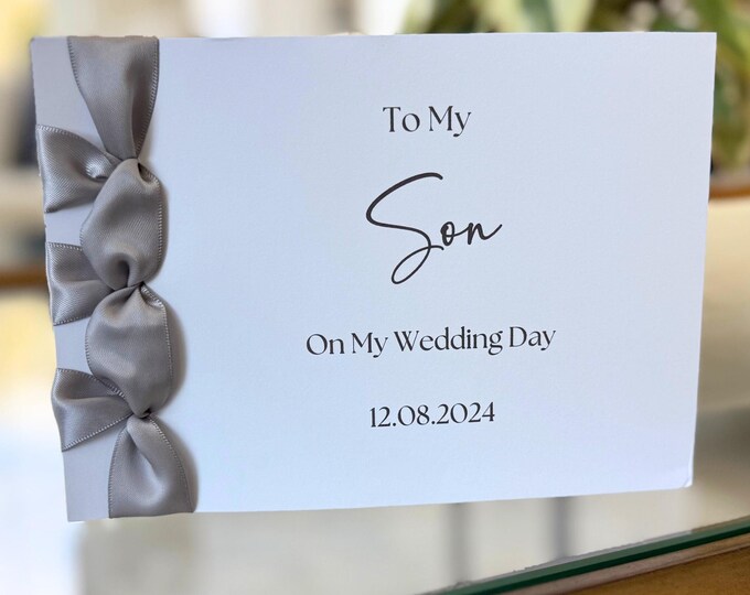 To My Son Wedding Day Card | Japanese Binding, Handmade