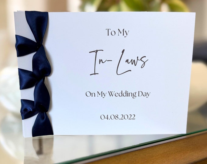 To My In-Laws Wedding Card | Japanese Ribbon Binding