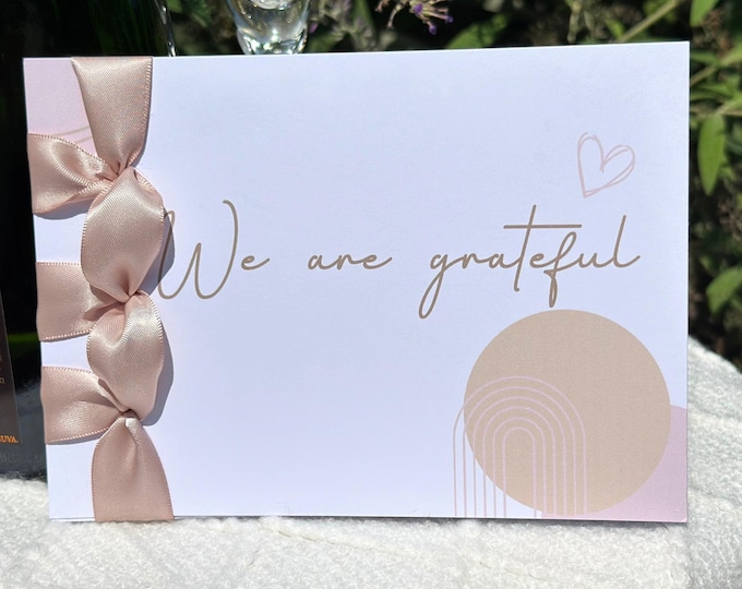 Custom Handmade Thank You Card - Personalized Gift, We Are Grateful