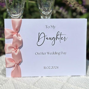 carte personnalisée « À moi » pour le jour de votre mariage | Carte de mariage à une fille pour son mariage | Carte de mariage personnalisée | Carte de mariage faite main