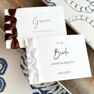 Carte de mariage personnalisée faite main avec message personnel pour les mariés