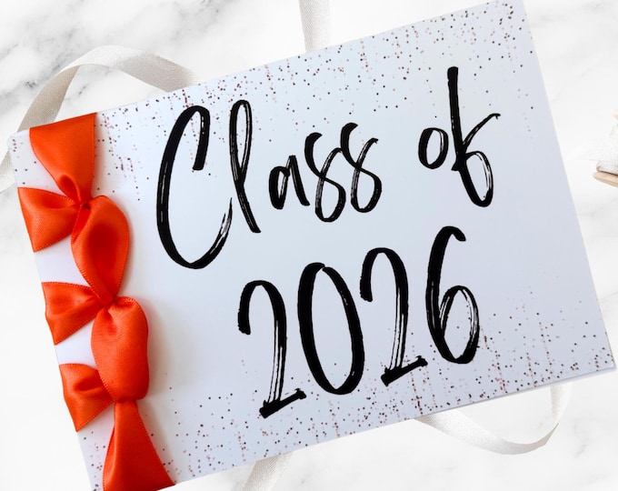 Custom Handmade Graduation Card, Satin Ribbon, Luxury Card, Class of 2026