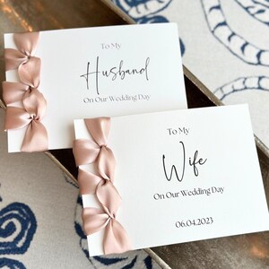 Carte de mariage personnalisée faite main avec message personnel pour futurs mari et femme