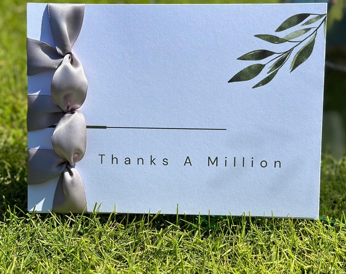 Custom Handmade Thank You Card - Personalized Gift, Thanks A Million