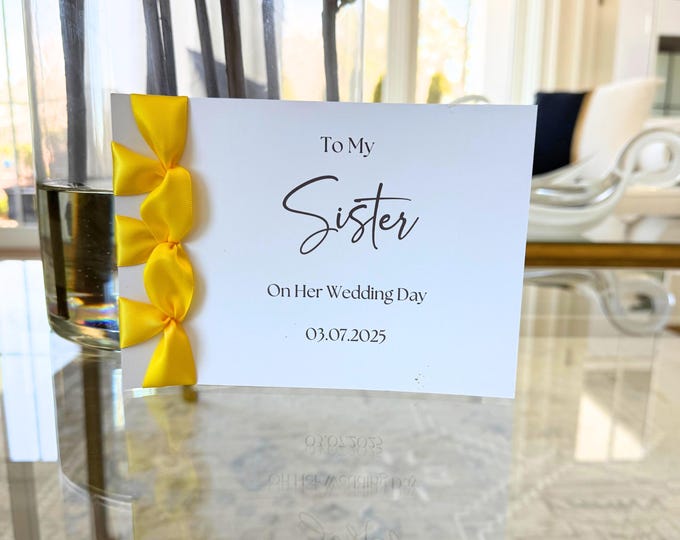 To My Sister Wedding Card | Handmade Japanese Binding, Personalized