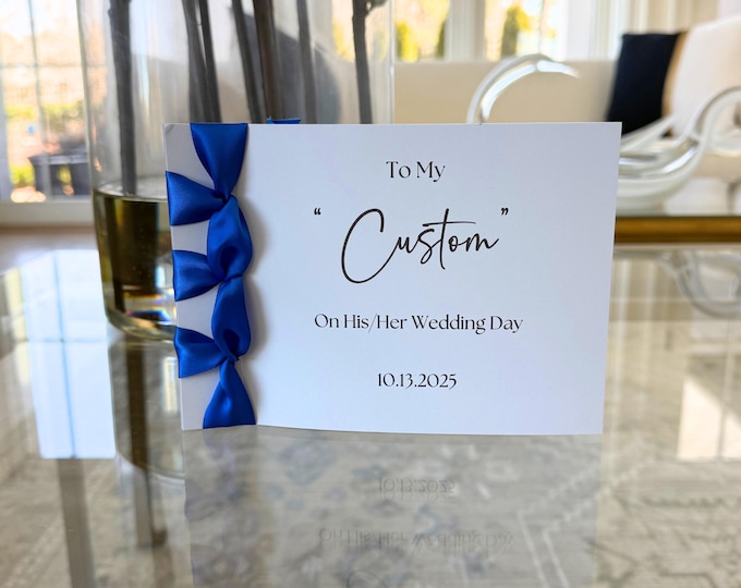 Personalized Wedding Card | Handmade Luxury Stationery with Japanese Binding