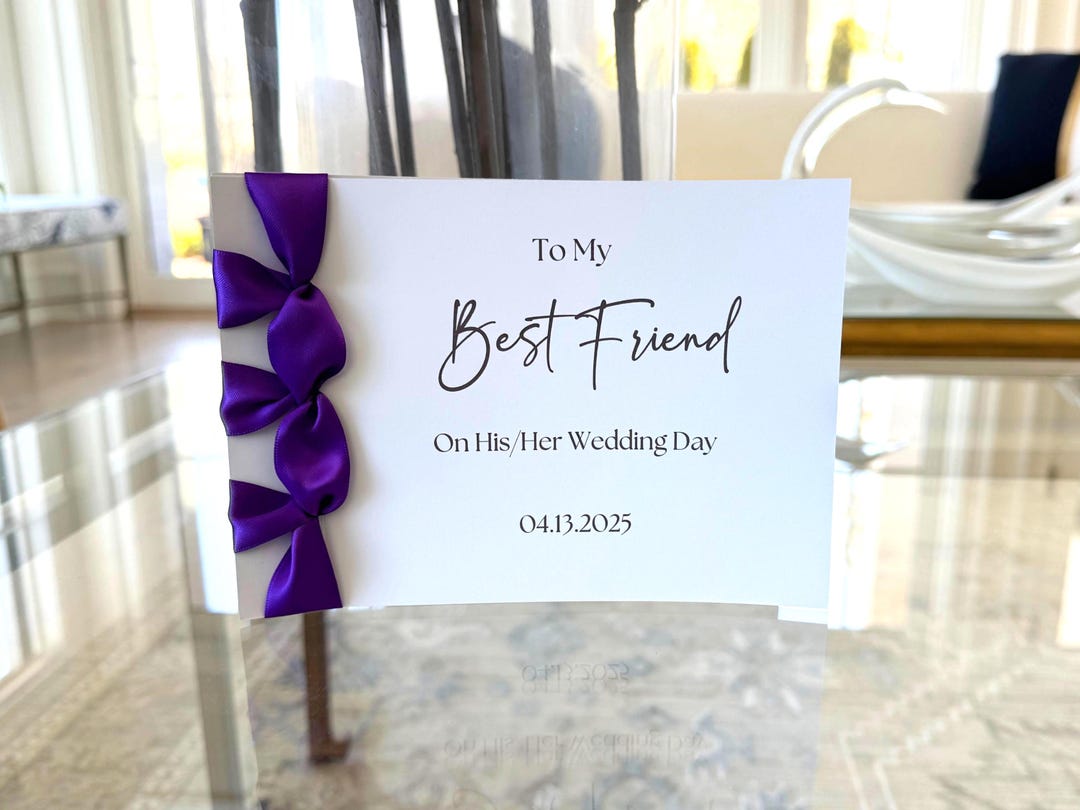 Friend Ribbons Friend Wedding Card | Handmade Japanese Ribbon Binding - Etsy
