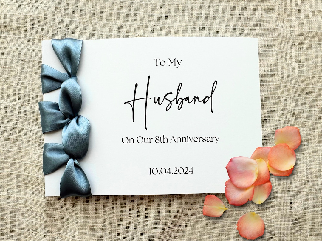 Handmade Anniversary Card | Custom Luxury Greeting Card With Satin ...