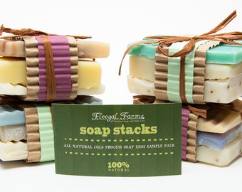Soap Stacks. Soap bundle. Soap Samples.Cold Process Soap. Handmade Soap. Vegan Soap. Rainwater Soap. Essential Oil Soap. Herbal Soap.