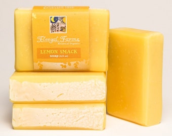 Lemon Smack Soap Bar. Natural Soap. Cold Process Soap. Palm Free Soap. Vegan Soap. Rainwater Soap. Essential Oil Soap. Lemon Soap.