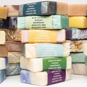 Cold process chamomile soap swirled with organic dry chamomile, made in small batches with filtered rainwater and pure essential oils.