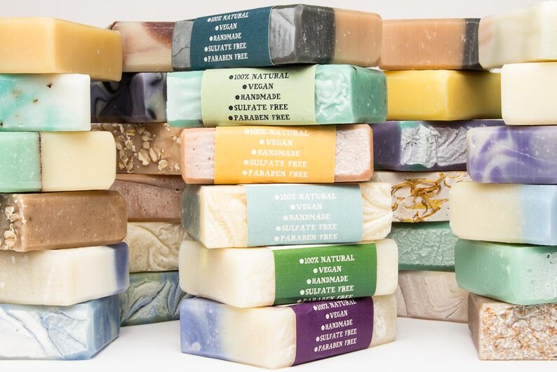Cold process chamomile soap swirled with organic dry chamomile, made in small batches with filtered rainwater and pure essential oils.