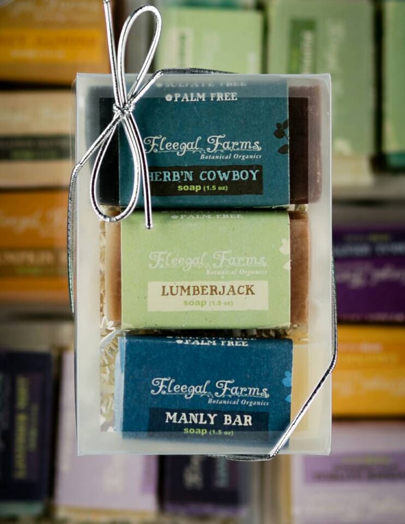 Soap Bar Gift Box 3 Mini Soaps Groomsmen Giftstocking Etsy