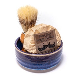Shave Set. Ceramic Shaving Mugs. Pottery Shaving Bowls. Lather Bowl. Shaving Scuttle.  Free Shipping. Fathers Day Gift. Gifts for him. BL AL