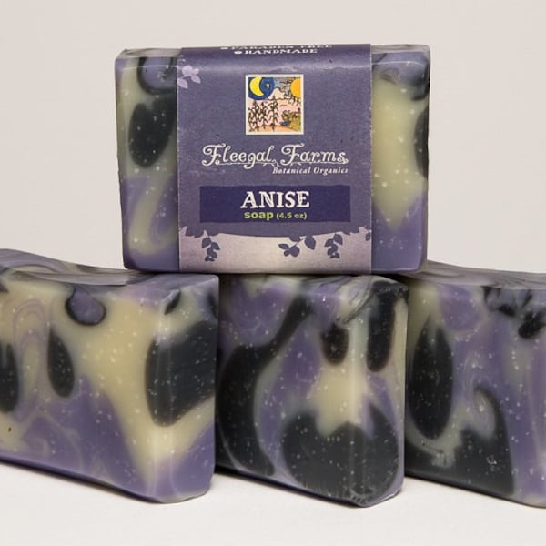 Anise Soap, black licorice scent with activated charcoal, cold process, palm free