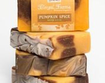 Pumpkin Spice Soap.  Cold Process Soap. Palm Free Soap. Vegan Soap. Rainwater Soap. Essential Oil Soap. Herbal Soap.