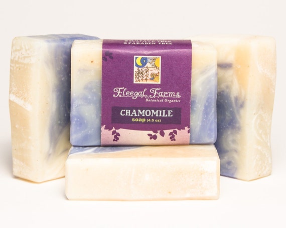Chamomile Soap Bar, cold process with lavender, natural and plant based