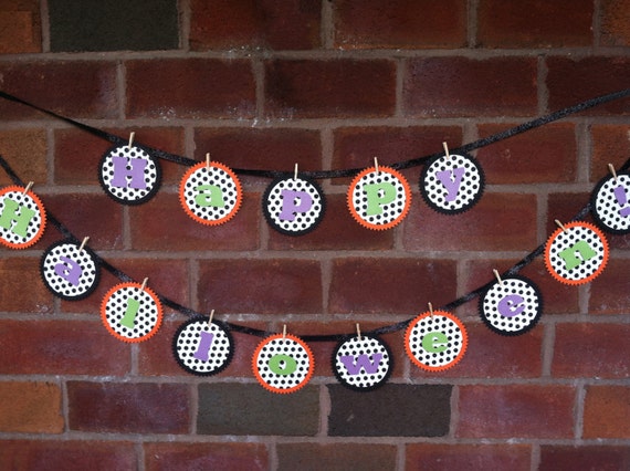 Happy Halloween Banner Halloween Decor Halloween Etsy