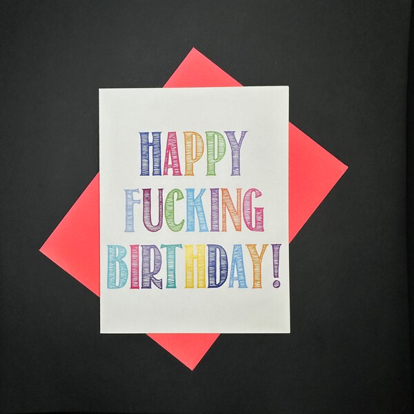 Happy Birthday Vulgar Etsy Happy Birthday Vulgar Etsy