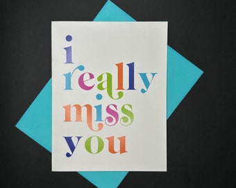 I really miss you | Love Card | Miss you | Greeting Card