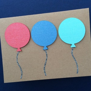 Alles Gute zum Geburtstag Ballon Karte mit Glitter String