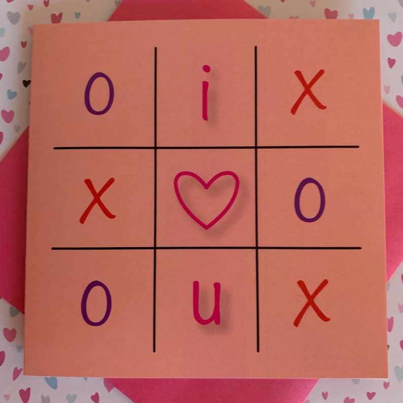 Tic Tac Toe Valentine's Love Card image 4