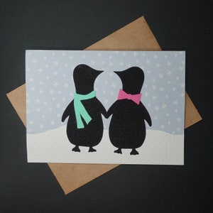 Starry Night Penguins, Love, Just Because, Relationship Greeting Card
