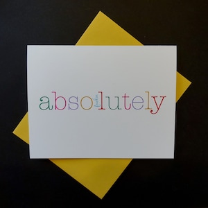 Absofu*kin'lutely | Jazeker! | Wenskaart