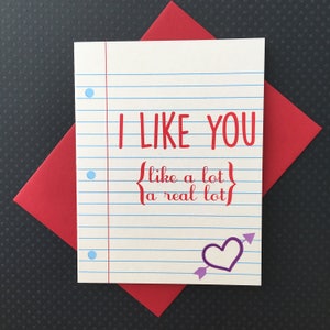 Je vous aime beaucoup, carte de relation, je t’aime carte, carte de la Saint-Valentin, nouvelle carte de relation, carte d’amour mignon