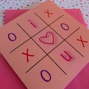 Tic Tac Toe Valentine's Love Card image 2