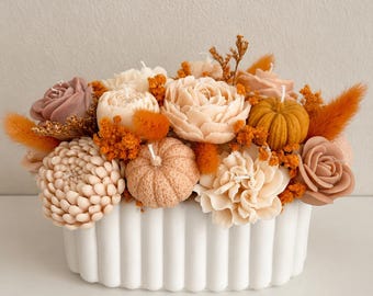 Candle bouquet | Autumn flowers | Autumn decoration #autumnal bouquet | Flowers made of rapeseed wax | Instead of flowers | Mini bouquet