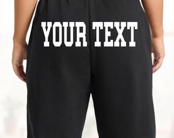 Custom Sweatpants Personalized Open Bottom Sweats Wide Leg Pants Jogger Style Unisex Plus Size