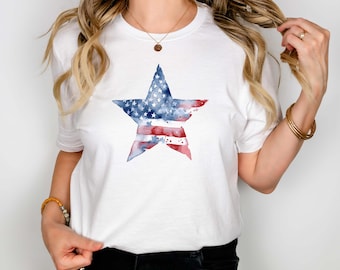 Patriotic Shirts for Women and Men - American Flag Tshirt 4th of July Shirt Stars & Stripes USA Unisex Plus Size Sweater Hoodie