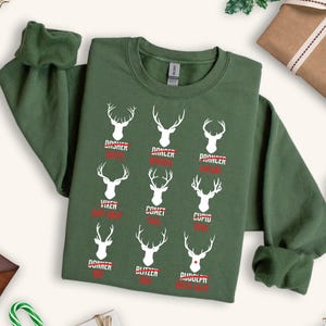 Carnivore Christmas Gift Sweatshirt - Reindeer Cuts of Meat Lovers Funny Shirt for BBQ Butcher Farmer Hunter Steak Unisex Husband Wife Gifts