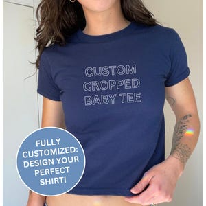 Rhinestone Baby Tee - Etsy